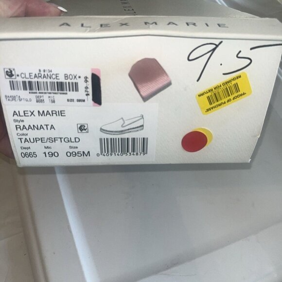 Alex Marie Raanata Espadrille Slip-Ons size 9.5 TAUPE SOFT GOLD - Picture 16 of 16